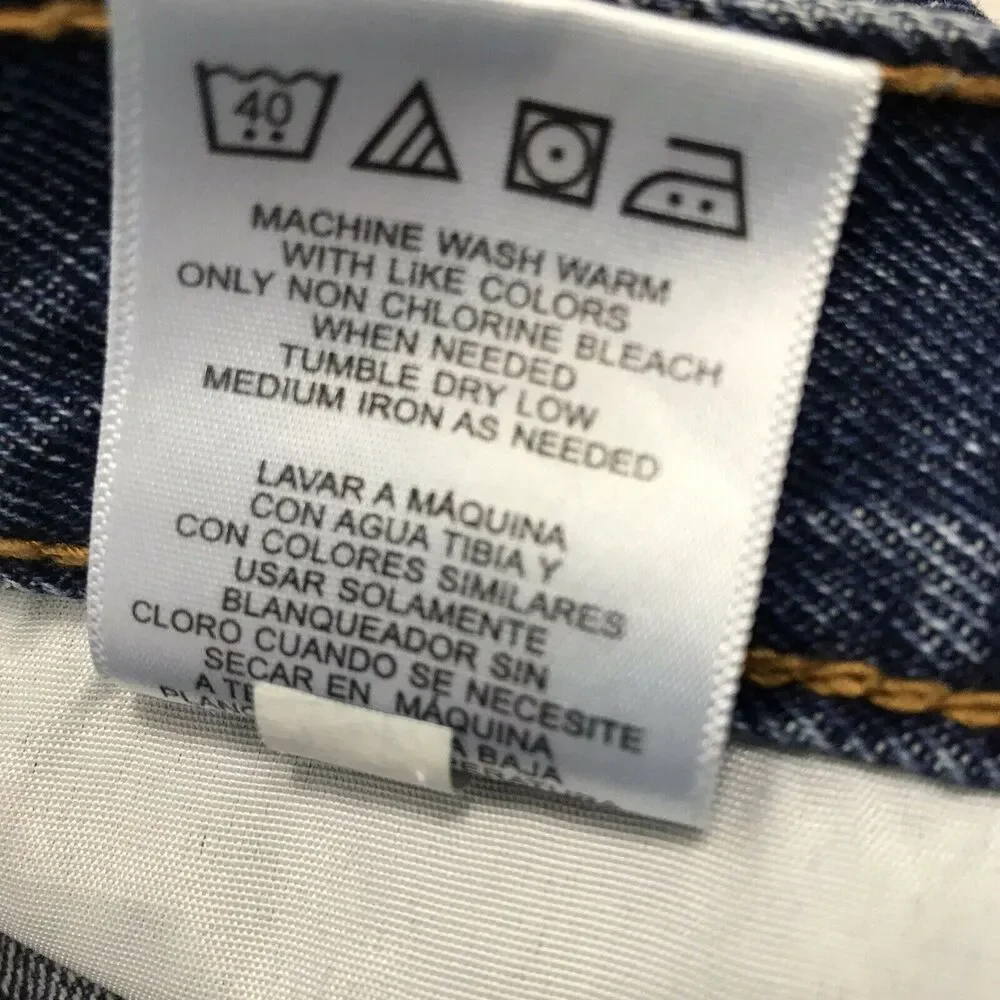 Schmidt Jeans Mens 44 x 33 Straight ‎ Medium Wash Denim Workwear